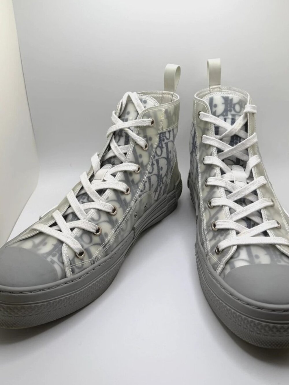 AUTHENTIC DIOR HIGH-TOP B23 BLUE OBLIQUE SNEAKERS - WORN ONCE - Picture 3 of 8